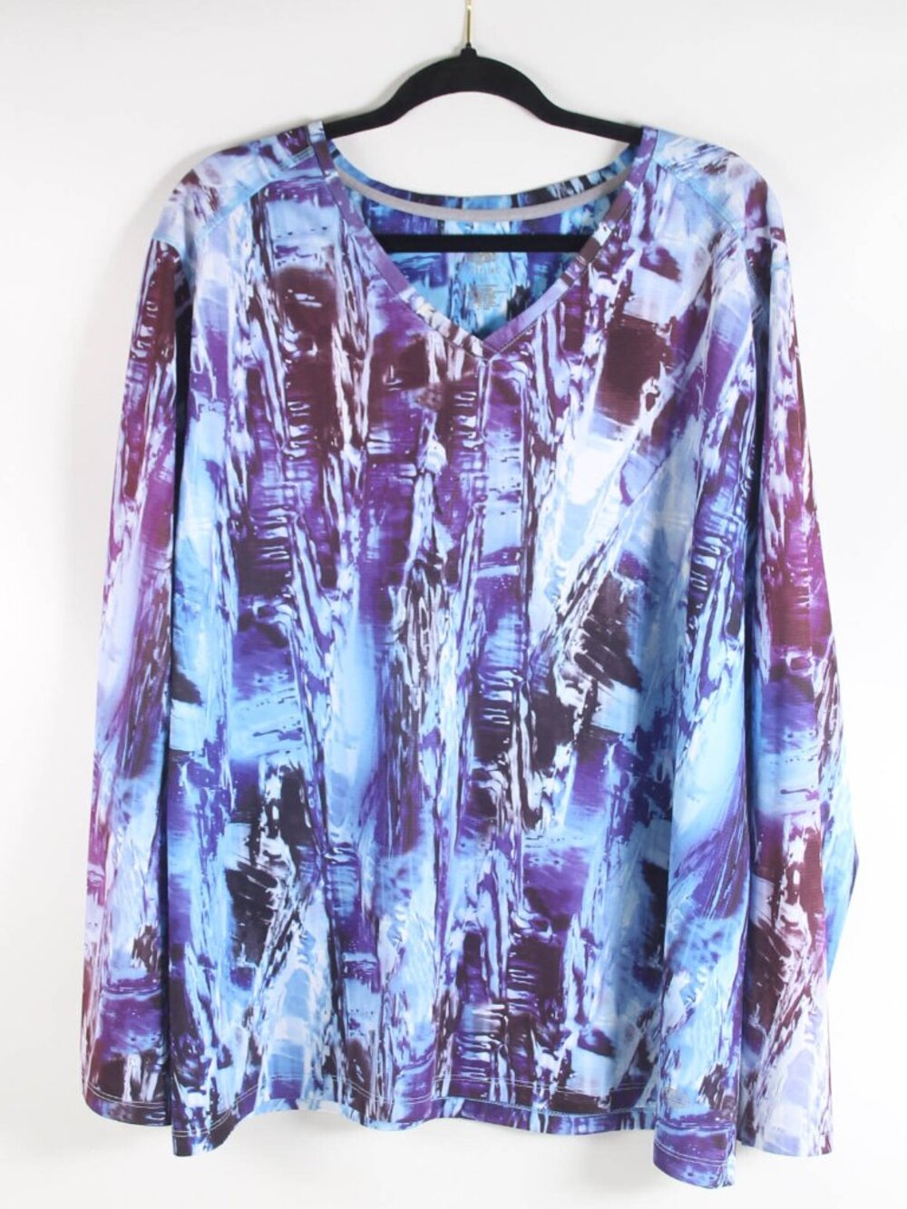 Reel Legends Freeline Abstract Long Sleeve Top 3X